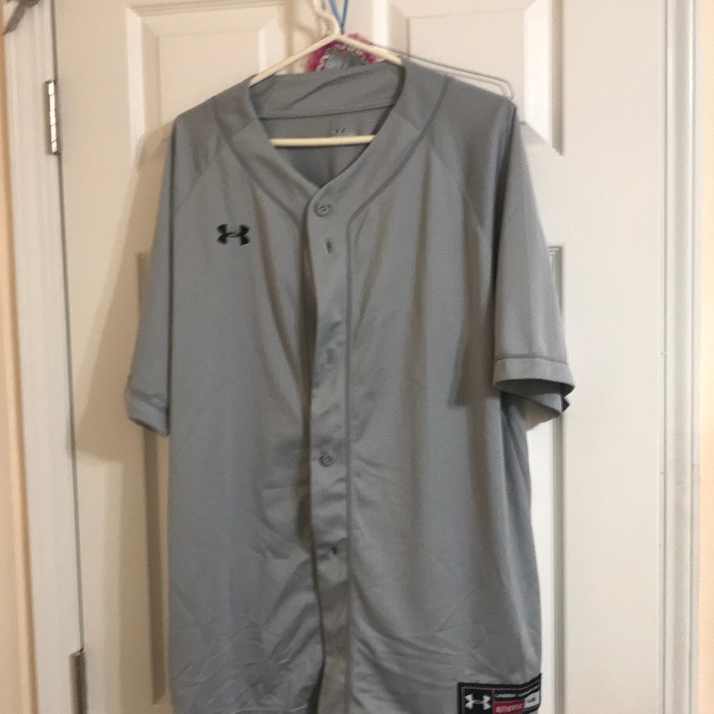Under armor baseball shirt button up